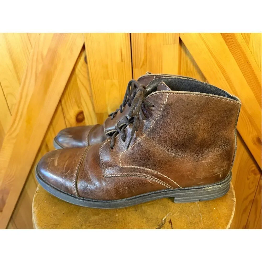 BED STU Leather Men Boots Size 10 Brown